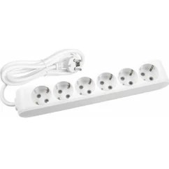 Resim Viko Multi Let (6'lı) Altılı Priz Topraklı Çocuk Korumalı Kablolu 2 (İki) Metre (4 Adet) 