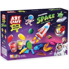 Resim Dede Art Craft İnanılmaz Uzay Bebek Oyun Hamuru Seti +3 Yaş 5 Adet 