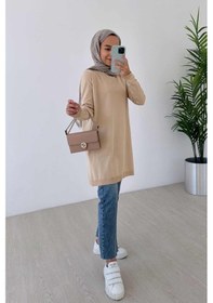 Resim Kahijab Basic Merserize Tunik - Sütlü Kahve Sütlü Kahve 