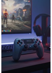 Resim Bluetooth & Kablolu Titreşimli Oyun Kolu Pc Telefon Konsol Uyumu Gamepad Gp6 - Ps4 Android Apple Uyumlu iOS Ps3 