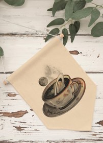 Resim Mutfak Duvar Dekoru, Pinterest Oda Dekoru, Vintage Kanvas Flama Askılı Duvar Örtüsü Ve Süsü NO:427 - Renkli - 17 / 50 x 70 