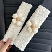 Resim Araba Emniyet Kemeri Kılıfı, Sevimli Çiçekli Emniyet Kemeri Pedi, Araba Aksesuarları için Omuz Askısı Koruyucu 