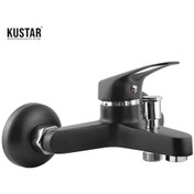 Resim Kustar Mix Aç Kapa Banyo Duş Bataryası Siyah 