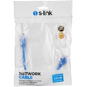 Resim S-LINK SL-CAT6030BL CAT6 Patch 30CM Kablo (Mavi) 