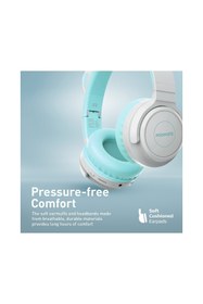 Resim Promate Panda Led Kedi Kulaklı Kulaklık Katlanabilir Çocuk Kulak Üstü Mikrofonlu Bluetooth Kulaklık 