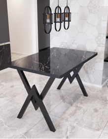 Resim Avvio 80x120 Alara Mutfak Masası Yemek Masası Balkon Masası Cafe Masası 
