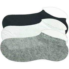 Resim 3 Adet Çocuk Sneaker Patik Çorap Siyah Beyaz Gri (552152114) 