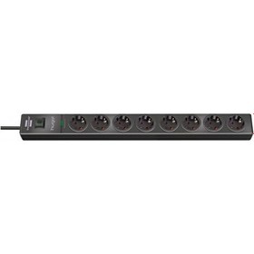 Resim Brennenstuhl Hugo Serisi 8 Soketli 2 Metre 19.500 mAh Akım Korumalı Uzatma Siyah Priz 