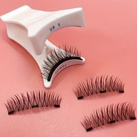 Resim 1 adet Manyetik Takma Kirpik Uygulayıcı Aracı - Yeniden Kullanılabilir, Yapıştırıcı Gerektirmeyen, Yapışkanlı Çıkartma ile, Alkol İçermeyen Malzeme, Profesyonel Göz Makyajı Aksesuarı, Plastik, Kokusuz, Pil Gerektirmez 