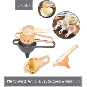 Resim 3 Lü Yumurta Ayırıcı & Çay Süzgeci & Mini Huni 