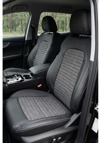 Resim Füme - Siyah Panda Chery Tiggo 7 Pro 2020 - 2026 Uyumlu Araca Özel Keten Oto Koltuk Kılıfı 