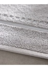 Resim Madame Coco Angeline Pamuklu Ayak Havlusu - Gri - 50x80 Cm - Natural Koleksiyon Gri 