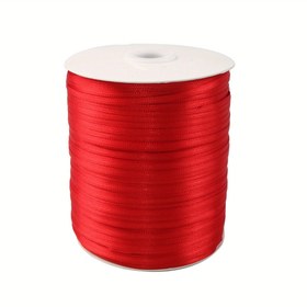 Resim 10 Yards Kırmızı Saten Kurdele Süsleme 3mm - DIY El Sanatları, Kumaş Aksesuarlar, Düğün ve Tatil Dekorasyonu, Hediye Sarma, Saç Bantları 