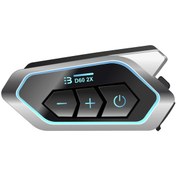 Resim Vothoon D60 2x Rgb Işıklı Bluetooth Intercom Motosiklet Kask Kulaklığı 