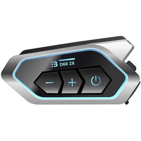 Resim Vothoon D60 2x Rgb Işıklı Bluetooth Intercom Motosiklet Kask Kulaklığı 