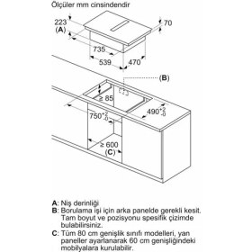 Resim Bosch PVS811B16E Ocak Indüksiyon Davlumbaz Entegreli 