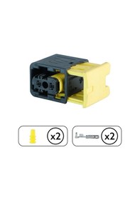 Resim Valf Soketi Siyah 2 Pin Kablosuz 