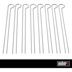 Resim Çift Şiş Seti (30 cm Uzunluğunda), 8 Adet, Karides, Sebze Veya Et Sabitlemek Için Ideal, Izgara Yapılan Yiyecekleri Kolayca Çevirin, Bulaşık Makinesinde Yıkanabilir - Gümüş (6320) 