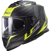 Resim LS2 STORM 2 NERVE MAT SİYAH - NEON SARI - XL 