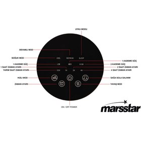 Resim Marsstar MS-100 Ilgaz 100 cm Kule Tipi Vantilatör | Sessiz, Uzaktan Kumandalı, Zaman Ayarlı, 3 Kademeli 