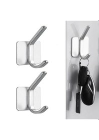Resim Yapışkanlı Metal Banyo Mutfak Eşya Askılığı-al4618 2 Adet Gümüş 