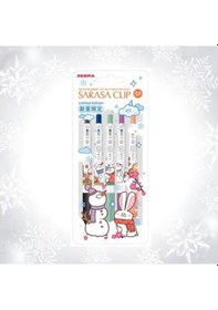 Resim Zebra Sarasa Limited Edition 0.5mm Winter Animals 5'li Jel Kalem / Jj15-zwa-5c Çok Renkli 