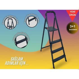 Resim Homtiva 3+1 Merdiven Antrasit-siyah 