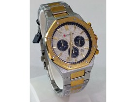 Resim Curren Çelik Kordonlu, Fonksiyonları Aktif, Kronometreli, Takvimli, Su Geçirmez, 2 Yıl Garantili Erkek Saati 