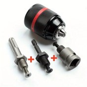 Resim 1 Set Metal Heavy Duty 1.5-13mm Anahtarsız Matkap Mandreni Hex Shank/SDS/Soket Kare Dişi Adaptör Metal Matkap Mandreni Dönüştürücü 
