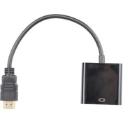 Resim Genel Markalar CG591-B-0.15 Siyah Uyumlu Hdmi Erkek To Vga Dişi Dönüştürücü 