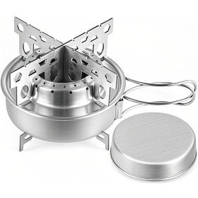 Resim Maiyame Tomshoo Paslanmaz Çelik Kamp Ocağı Seti - Taşınabilir Ve Pratik Alkollü Ocak Çok Renkli 