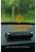 Resim Metal Kasa Numara Çevirmeli Araç İçi Telefon Numaratör Parkmatik Araba Numaratör Siyah 1 Adet 
