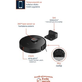 Resim Grundig Moplu Haritalamalı Akıllı Robot Süpürge VCR 6230 