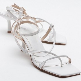 Resim Luvishoes Mias Beyaz Kadın Topuklu Sandalet Beyaz 