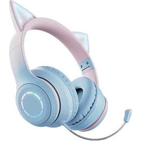 Resim Pazly Kablósuz Kedi Kulaklı - Bt5.3, Katlanabilir, Mikrofonlu, Çok Renkli Işık 