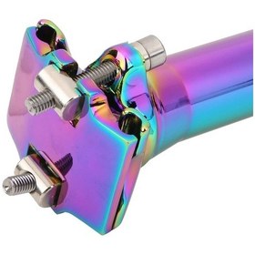 Resim Sarissa Raptor Sp-726 31.6 350mm Sele Borusu Bisiklet Koltuk Borusu Alüminyum Rainbow Sele Borusu Oil Slick Çok Renkli 