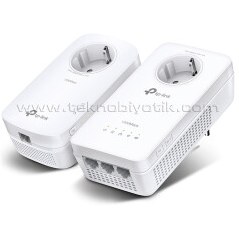 Resim TP-Link TL-WPA8631P KIT AV1300 Gigabit Passthrough Powerline Adaptör Wi-Fi Kit 