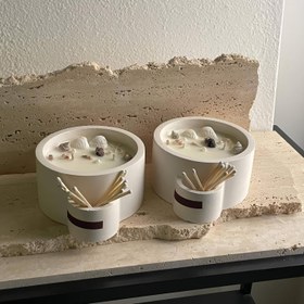 Resim Büyük Yuvarlak Silikon Kalıp Mum Tutucuları, Epoksi Reçine El Sanatları, DIY Silindirik Saksılar ve Ev Dekoru için 