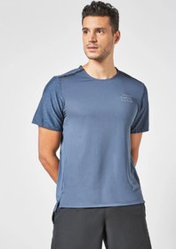 Resim Nike Rise 365 Run Division Short-sleeve Reflectörlü Mavi Koşu Tişörtü 