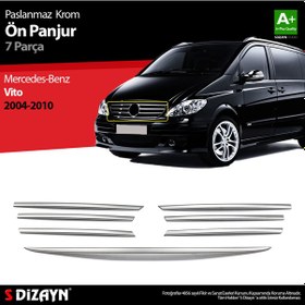 Resim S-Dizayn Mercedes Vito Krom Ön Panjur 7 Prç 2004-2010 