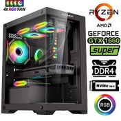Resim Xaser Blood X110 R7-5700X 16 GB 512 GB M.2 SSD 6 GB GTX1660 Super Free Dos Masaüstü Oyuncu Bilgisayarı 