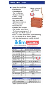 Resim Daxom Lpg Tüplü Hermetik Şofben Ukdax 12 Lt Karavan Uyumlu. 20619112 