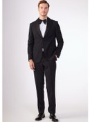 Resim Lacivert Erkek Slim Fit Mono Yaka Smokin Takım - 79117 Lacivert 