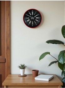 Resim 36 Cm Kırmızı Asil Duvar Saati Çok Renkli 