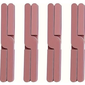 Resim Fochsia Kaydırmaz 4'lü Katlanır Sıcak Tutucu - Pembe, Tencere Desteği, Fincan Altlığı, Kamp Mutfağı 