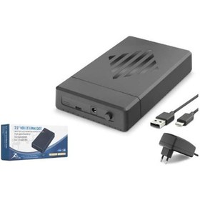Resim Hadron Hdx1794 3.5 İnç Sata Hdd Harici Disk Kutusu Usb 2.0 Type-c - Siyah 