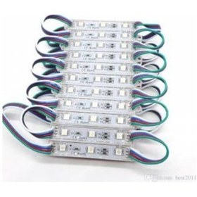Resim 20 Adet 5050 Çip Rgb Modül Led 12V Modül Led Su Geçirmez 3 Çipli 