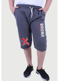 Resim Fyk Kids Bronx Urban Style Yazı Baskılı, Erkek Çocuk Kapri&şort Füme 
