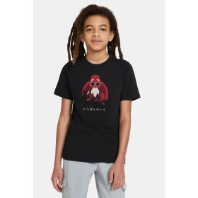 Resim Qivi Anime Dragon Ball Baskılı Unisex Çocuk Siyah T-Shirt 