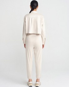 Resim Dilvin 71594 Manşetli Jogger Süet Pantolon Bej 